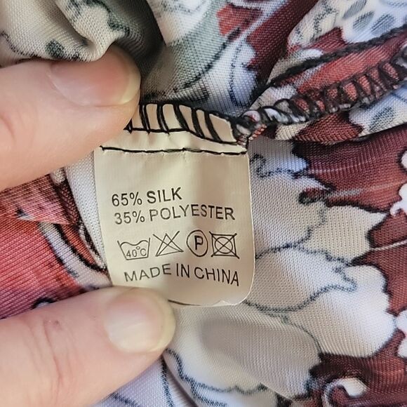 Arianna by Howard's silk blend floral print sun dress Women's Size S - Picture 10 of 12